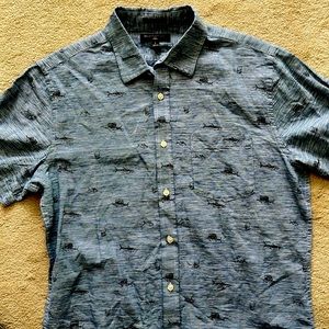 Never worn short sleeve BR button down. Lighter blue with dark blue sea life.